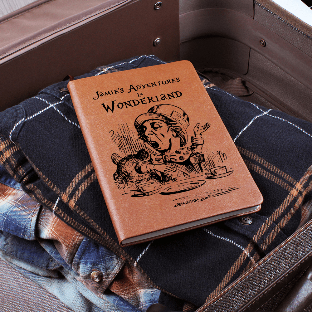Personalized Wonderland Mad Hatter Journal – A Curious Companion for Your Thoughts-Offbeat Opulence