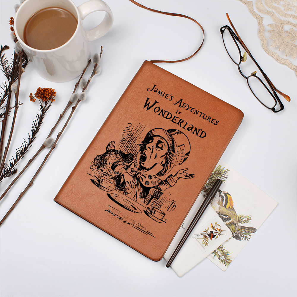 Personalized Wonderland Mad Hatter Journal – A Curious Companion for Your Thoughts-Offbeat Opulence