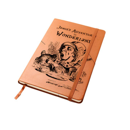 Personalized Wonderland Mad Hatter Journal – A Curious Companion for Your Thoughts - Offbeat Opulence