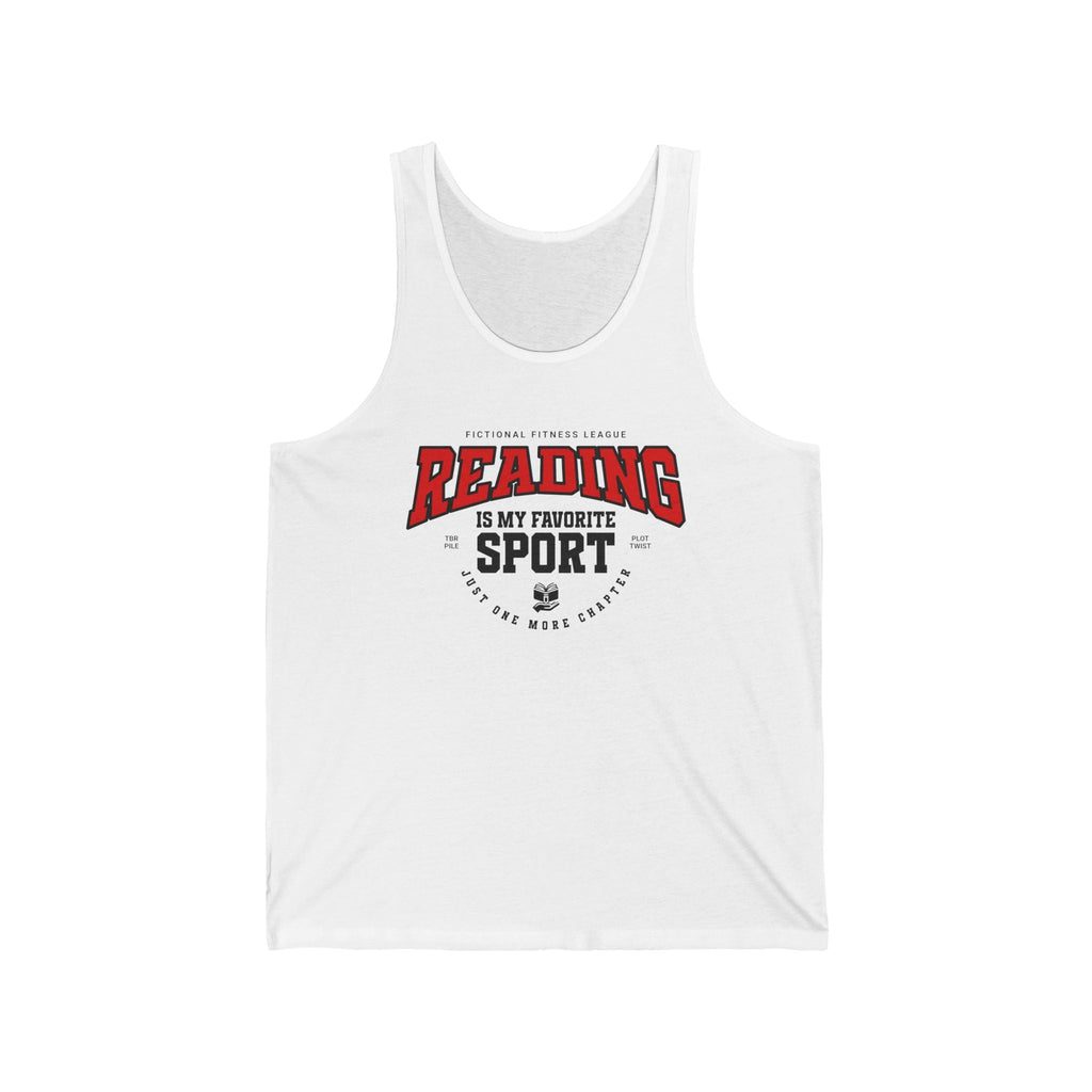 Reading Is My Favorite Sport Tank Top – Fictional Fitness League - Offbeat Opulence
