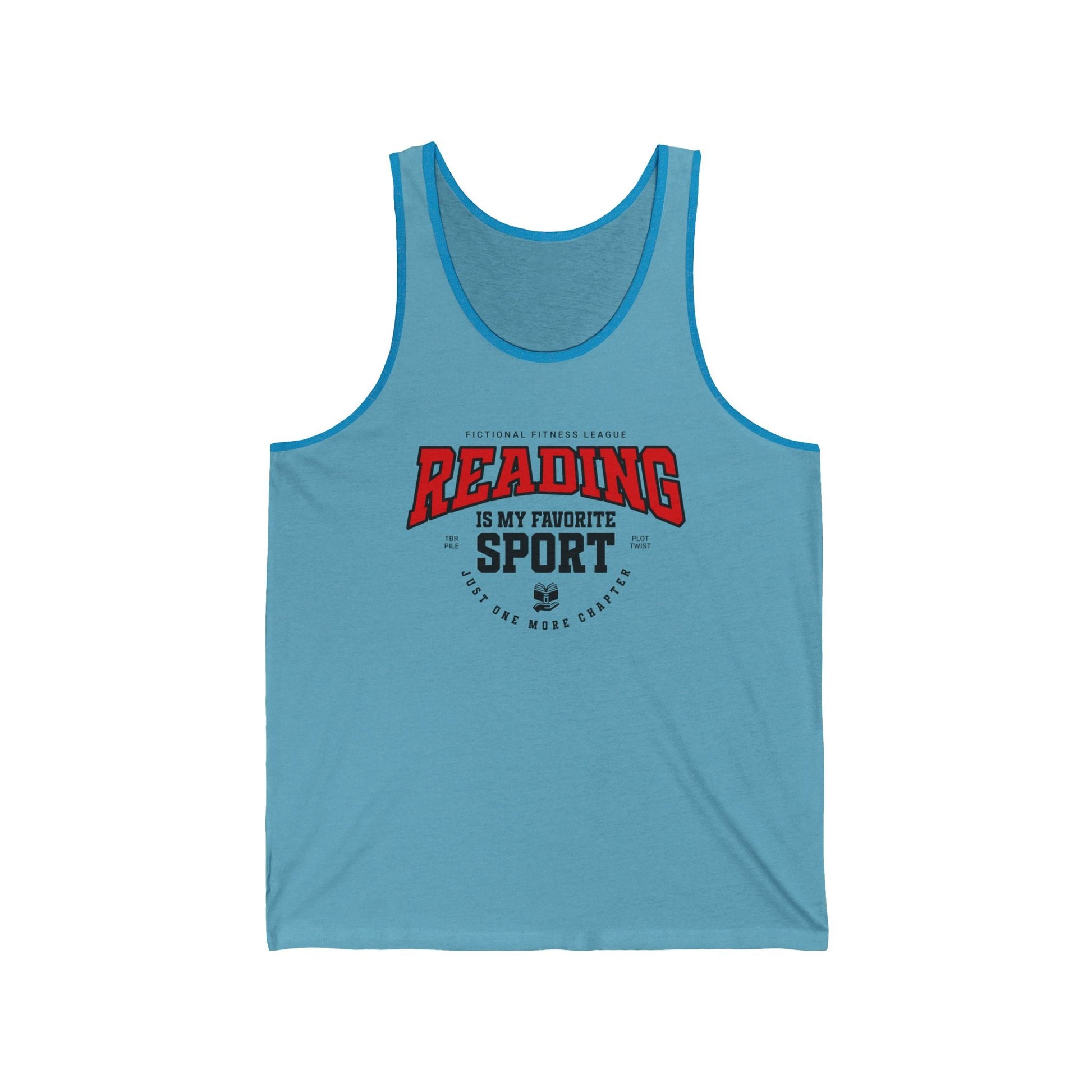 Reading Is My Favorite Sport Tank Top – Fictional Fitness League - Offbeat Opulence