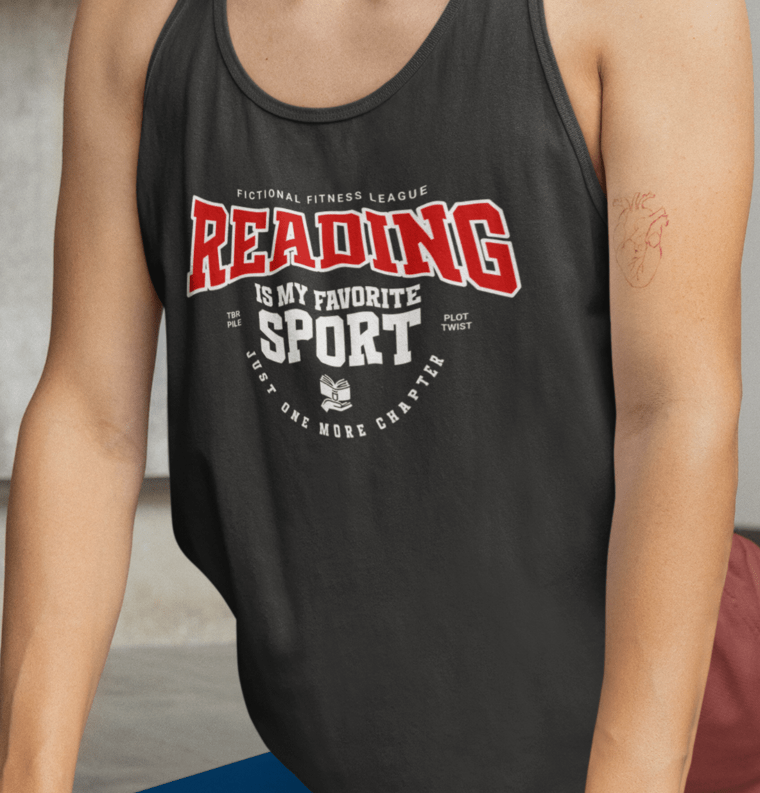 Reading Is My Favorite Sport Tank Top – Fictional Fitness League - Offbeat Opulence