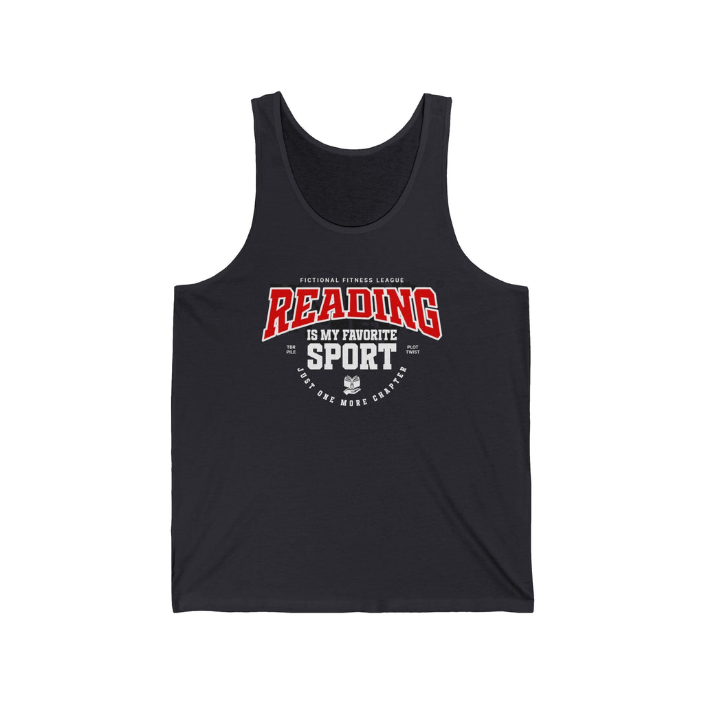 Reading Is My Favorite Sport Tank Top – Fictional Fitness League - Offbeat Opulence