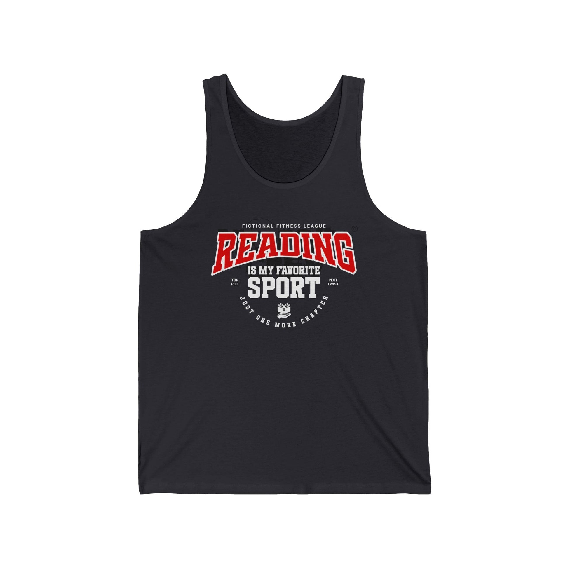 Reading Is My Favorite Sport Tank Top – Fictional Fitness League - Offbeat Opulence