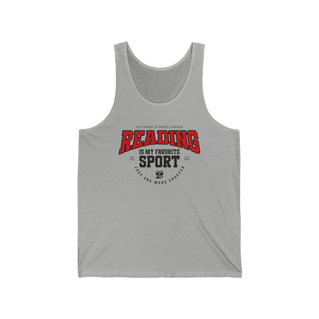 Reading Is My Favorite Sport Tank Top – Fictional Fitness League - Offbeat Opulence