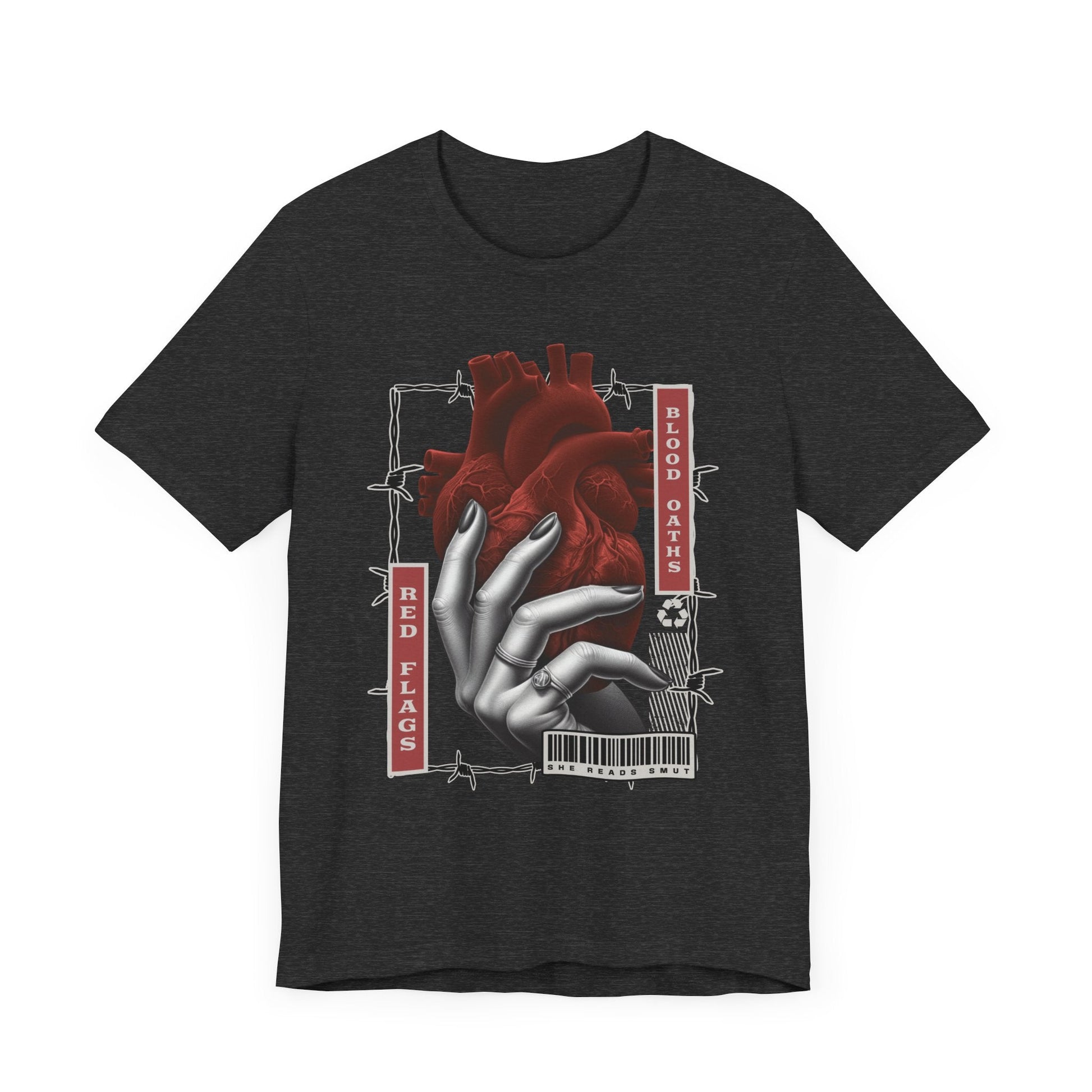 Red Flags & Blood Oaths T-Shirt – She Reads Smut Dark Romance Tee - Offbeat Opulence