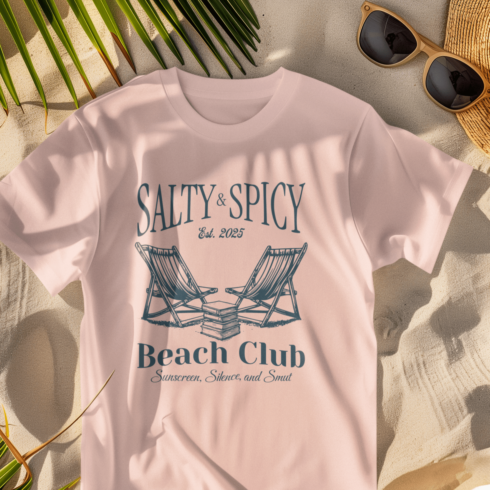 Salty & Spicy Reader Beach Club Tee - Offbeat Opulence