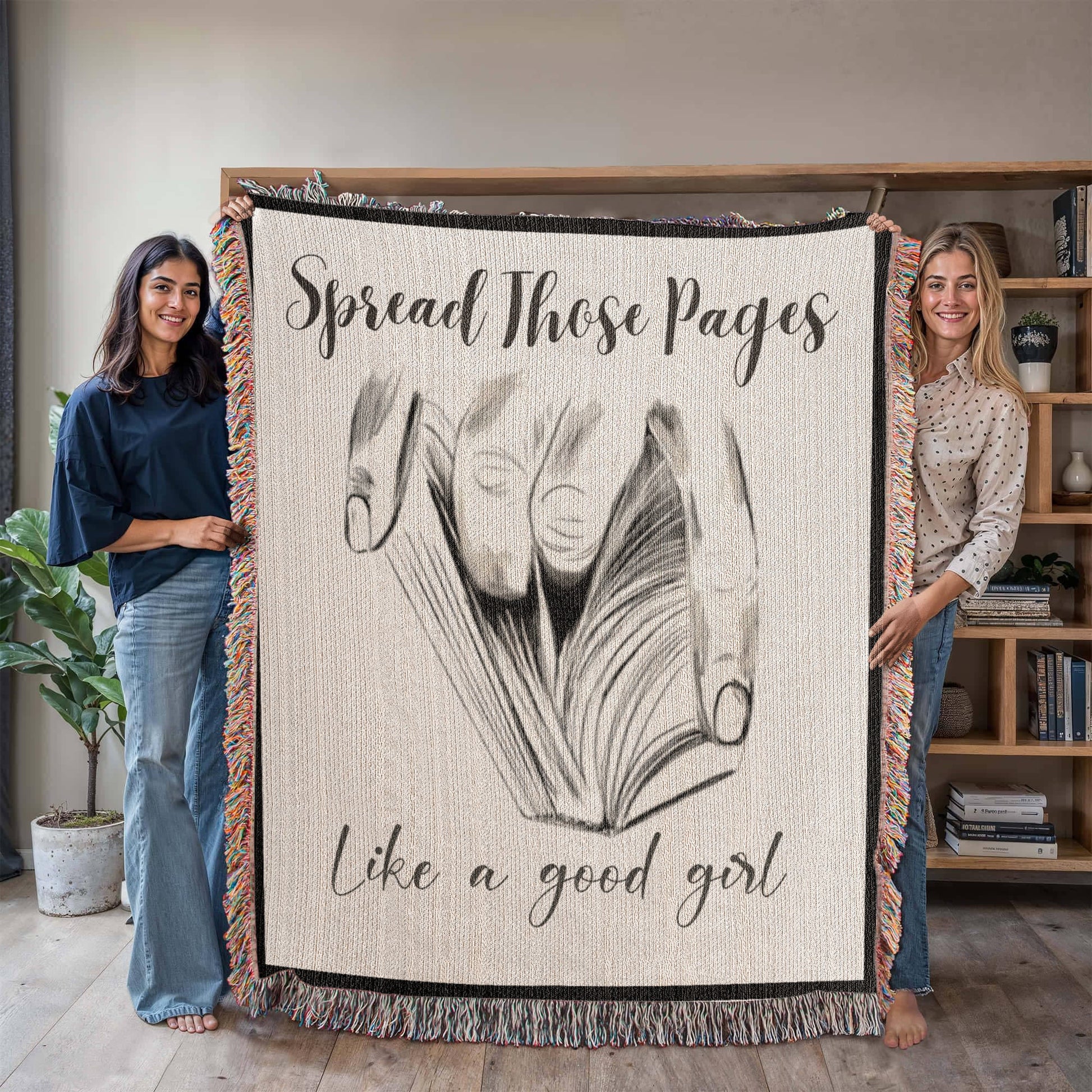 Spread Those Pages – Spicy Woven Blanket-Offbeat Opulence
