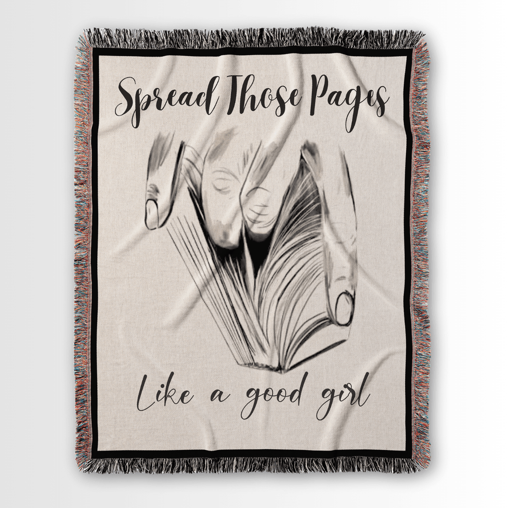 Spread Those Pages – Spicy Woven Blanket - Offbeat Opulence