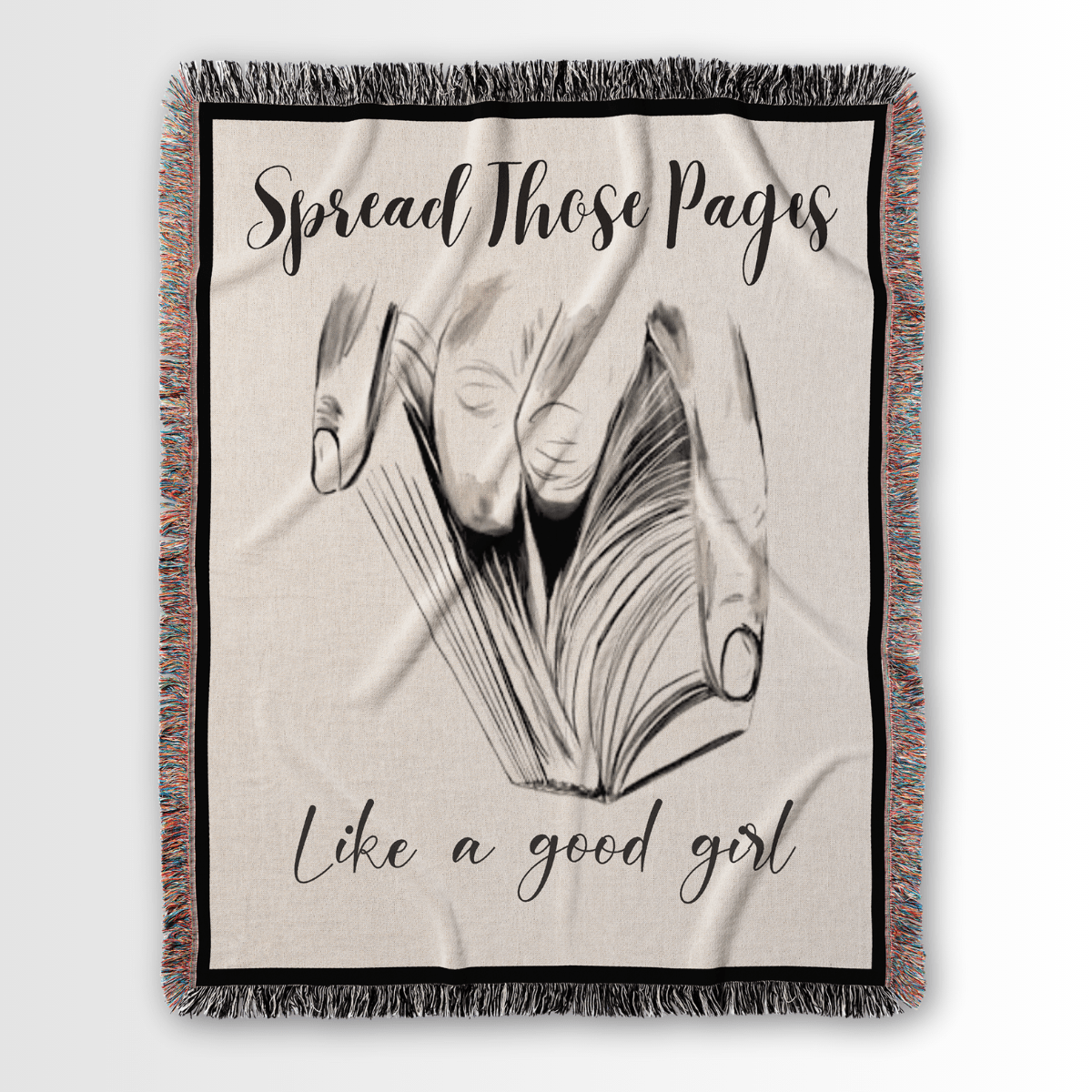 Spread Those Pages – Spicy Woven Blanket - Offbeat Opulence