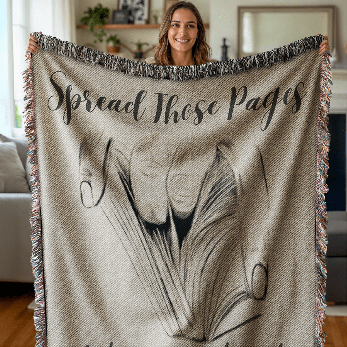 Spread Those Pages – Spicy Woven Blanket-Offbeat Opulence