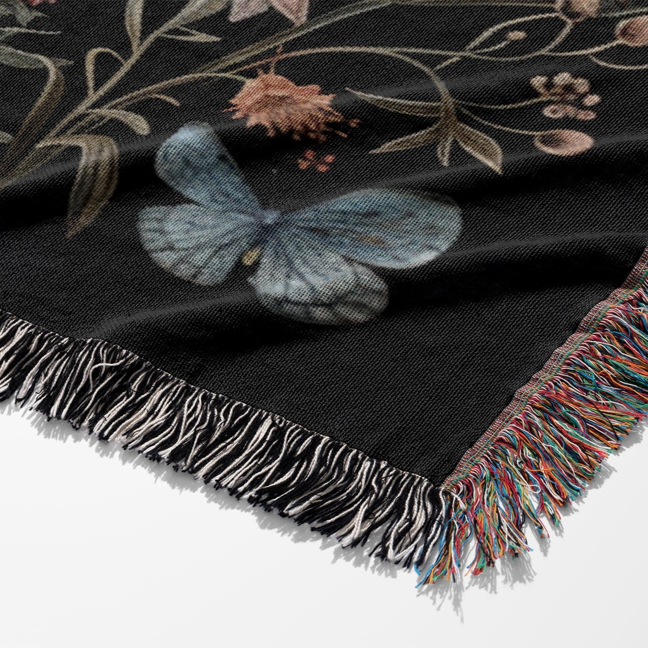 Wildflower Haven Woven Blanket – A Botanical Masterpiece - Offbeat Opulence